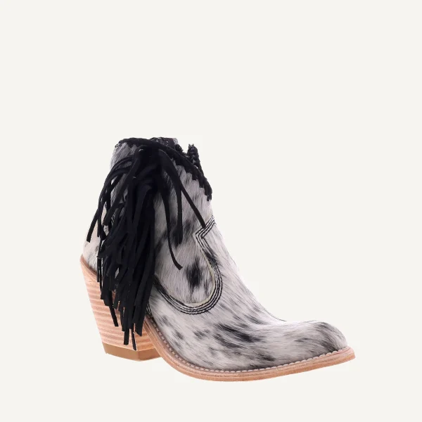 Chloe Pelo Granizo Blanco-Negro