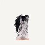 Chloe Pelo Granizo Blanco-Negro